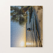 Floride Arbre de palmier penché Sunset Puzzle Puzz (Vertical)