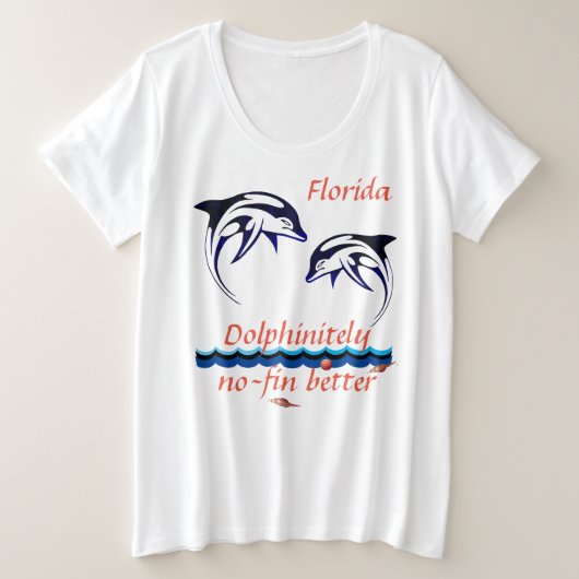 Floride blanche avec Dauphins personnalisable (Design devant)