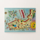 Floride Carte 11x14 BIG Pièces Jigsaw Puzzle (Horizontal)