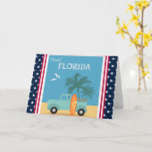 Floride : Carte de voeux de voyage (Fleur jaune)