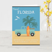 Floride : Carte de voeux de voyage (Fleur jaune)