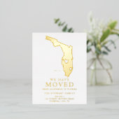 Floride carte d'état coeur maison déménagement or (Debout devant)