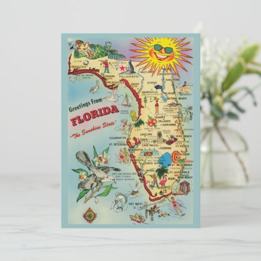 Floride Carte Moving Faire-part (Debout devant)