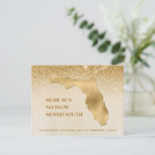 Floride Carte Ombre Pailletée Or Nouveau Maison (Debout devant)