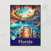 Floride | Carte postale ombrée de style anime (Devant)