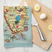 Floride Carte Serviettes de cuisine (Quart Plié)