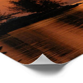 Floride coucher de soleil les arbres de lac Poster (Coin)