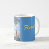 FLORIDE COUCHER DE SOLEIL PALMIERS CAFÉ MUG (Devant droit)
