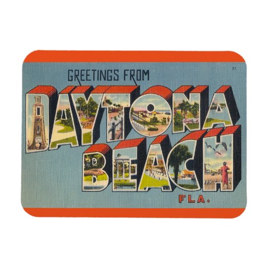 Floride, Daytona Beach Magnet (Horizontal)