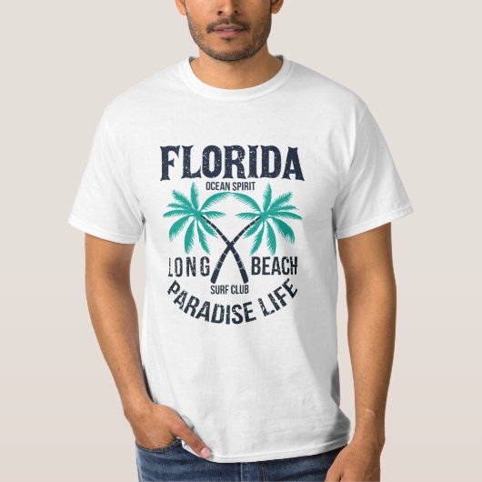 floride esprit océan longue plage T-Shirt (Devant)