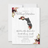Floride État Rustique Faire-part de mariage magnét (Recto)