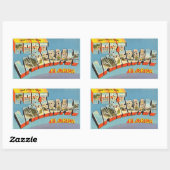 Floride, feuille de 4 autocollants de Fort Lauderd (Feuille)