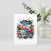 Floride, Flamant rose, Carte postale de poste (Debout devant)