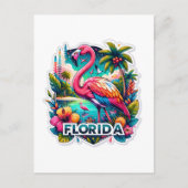 Floride, Flamant rose, Carte postale de poste (Devant)