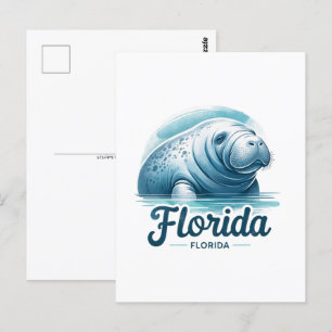 Floride, Manatee, Carte postale de poste