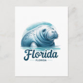 Floride, Manatee, Carte postale de poste (Devant)