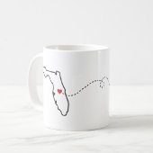 Floride - Masschusetts - Heart2Heart Coffee Mug (Devant gauche)