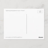 Floride nuages d'éclair nuit Carte postale (Dos)