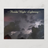 Floride nuages d'éclair nuit Carte postale (Devant)