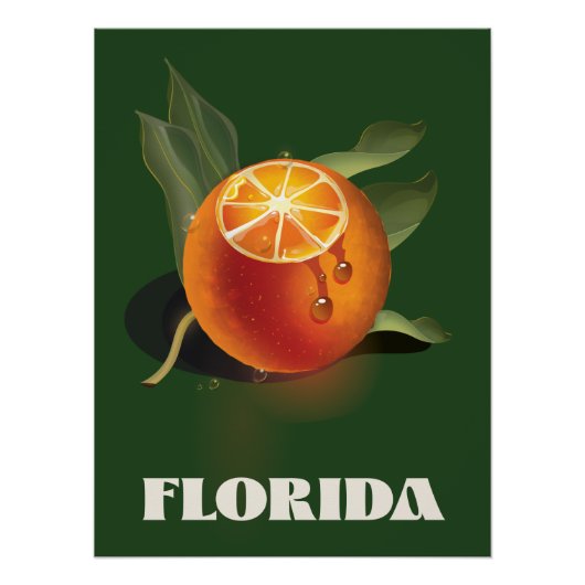 Floride Orange poster de voyage toile Imprimer (Devant)