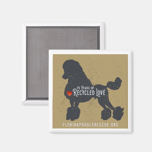 Floride Poodle Secourt 25 ans aimant (Recto/Verso)