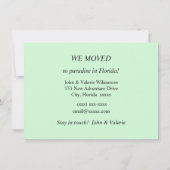 Floride Salutation Moving Faire-part (Dos)