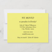 Floride Salutation Vintage Moving Faire-part (Dos)