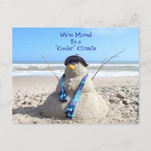 Floride Snowman - Plage - Nouvelle carte postale d