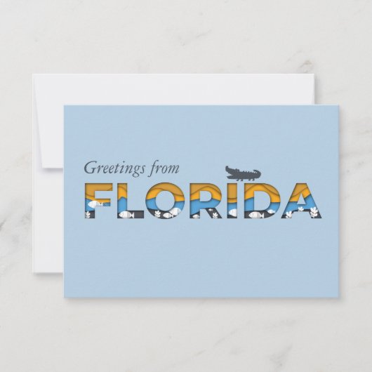 Floride State Flat Carte de remerciements (Devant)
