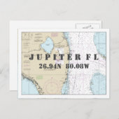 Floride Sud carte nautique Latitude Longitude (Devant / Derrière)