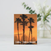 Floride Tropical Paradise Sunset Carte postale Pho (Debout devant)