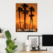 Floride Tropical Paradise Sunset Poster Photo (Bureau à domicile)