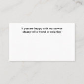 Floride tropicale Hawaii Cartes de visite immobili (Dos)