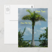 Floride tropique Océan palmier Carte postale (Devant / Derrière)