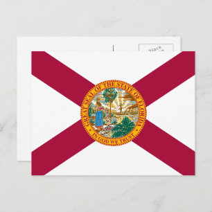 Floridiaanse vlag, vlag van Florida Briefkaart