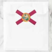 Floridiaanse vlag, vlag van Florida Ronde Sticker (Tas)