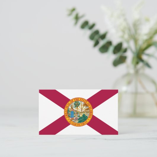 Floridiaanse vlag, vlag van Florida Visitekaartje (Staand voorkant)