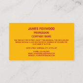 Floridiaanse vlag, vlag van Florida Visitekaartje (Achterkant)