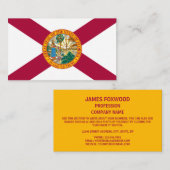 Floridiaanse vlag, vlag van Florida Visitekaartje (Voorkant / Achterkant)