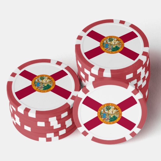 Floridian Flag, Flag of Florida Poker Chips (Opstapeling)