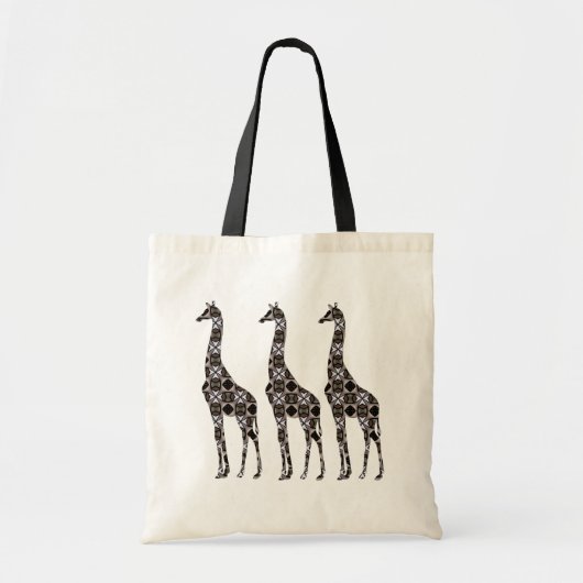Florillas Black Giraffe Bag Tote Bag (Voorkant)