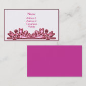 Florish élégant dans les roses - carte de profil (Devant / Derrière)