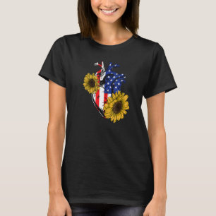 Florist American Flag 4 juli Floral Anatomical H T-shirt