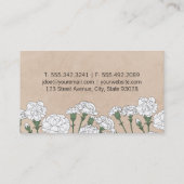 Florist | anjers (wit) visitekaartje (Achterkant)