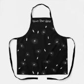 Florist Black White Dandelion Pattern Schort (Voorkant)