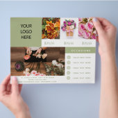 Florist Business Photo Logo Flyer (Hand)