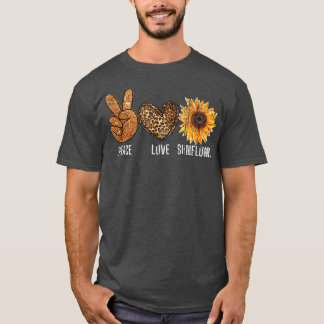 Florist Flower Lover Peace Sign Heart Peace Love S T-shirt