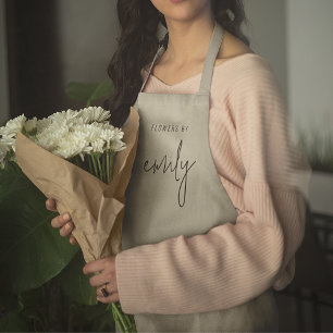 Florist Flowers op Name Script Sage Green Schort
