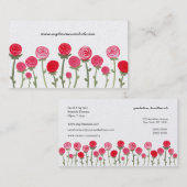 Florist Gold Roses Élégant Carte de visite personn (Devant / Derrière)