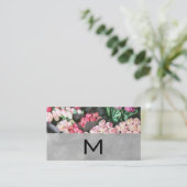 Florist | Monogram en Waterverf blok Visitekaartje (Staand voorkant)